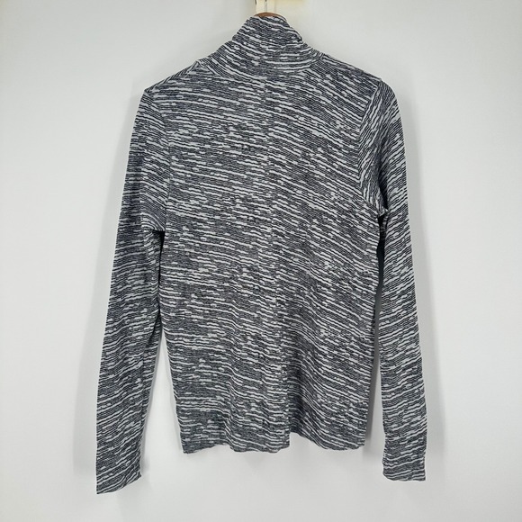 Athleta Flurry Blizzard Base Layer Running XL Seamless Black White Turtleneck - Picture 7 of 9